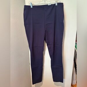 Michael Kors Plum Purple Stretch Cropped Pants Ankle Leggings High Rise Size XL